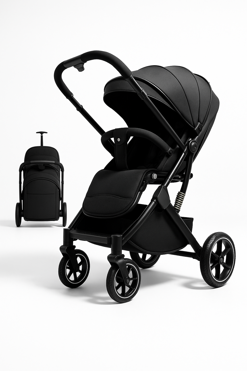 Luxury Baby Stroller Portable Travel Baby Carriage Folding Prams High Landscape Aluminum Frame Car Quick Fold for Newborn Baby