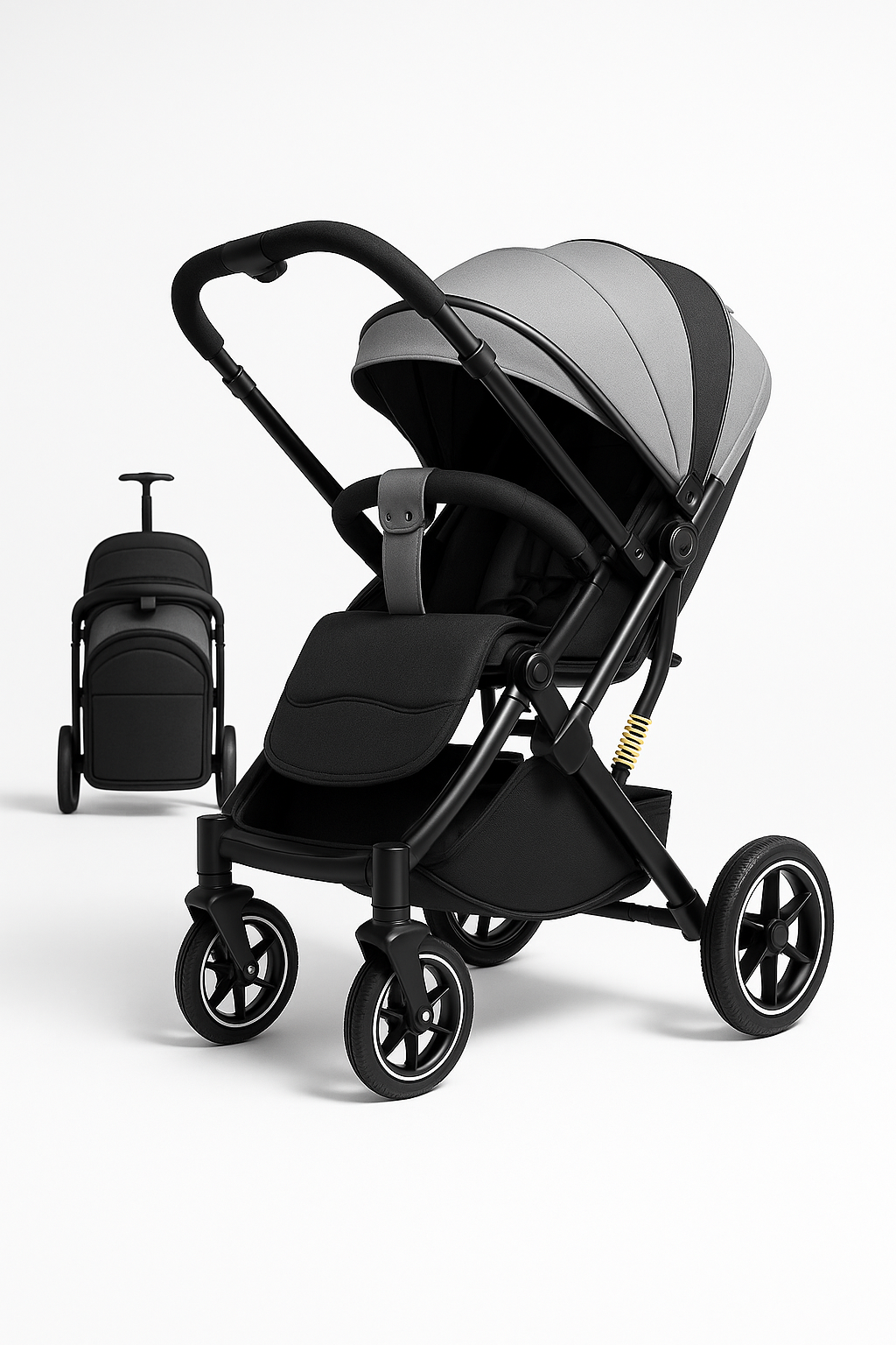 Luxury Baby Stroller Portable Travel Baby Carriage Folding Prams High Landscape Aluminum Frame Car Quick Fold for Newborn Baby