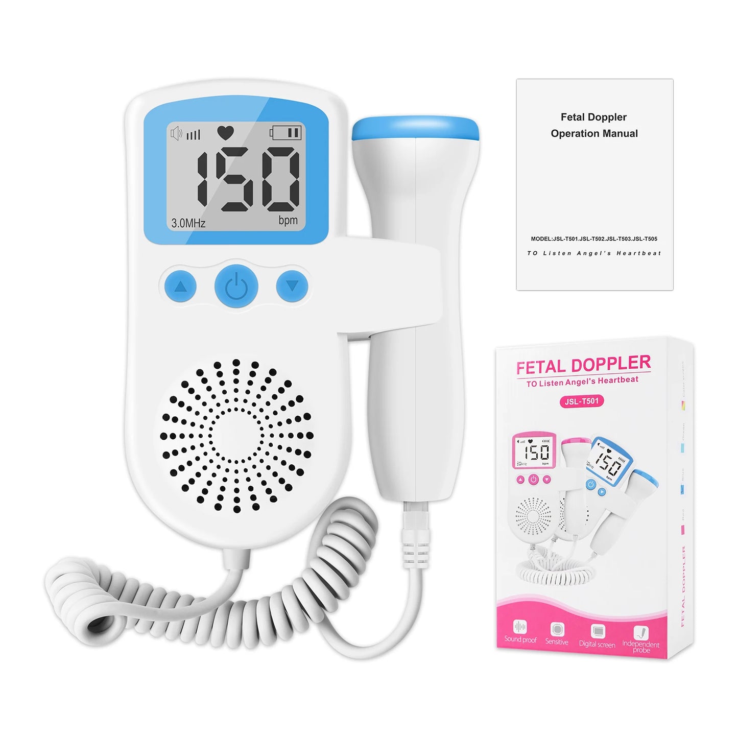 Fetal Doppler 3MHz – Baby Heartbeat Monitor
